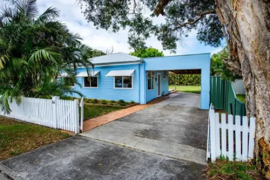 A beach house with colour!