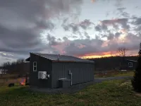 "Twins East" Waterfront property and micro cabin- 10 minutes from Watkins Glen!
