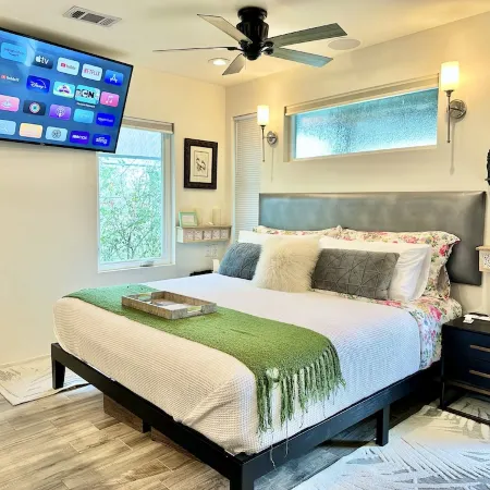 Pet-Friendly Accommodations Near Water and Restaurants.