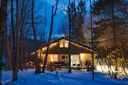 Outdoor Movie Theater/Storybook Chalet Beech Mtn/Vibrant Autumn Colors/Hot Tub