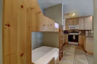 Cozy ski in , heated pool, on golf course, mtn view, tubing, king bed, garage