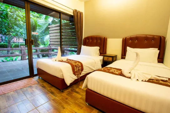 ห้องเตียงใหญ่หรือเตียงแฝดพร้อมระเบียง