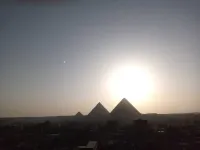 Look at full 3 pyramids from your apartment