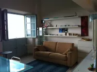 large terrace overlooking the sea and the sand dunes