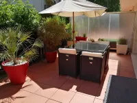 2-room luxury apartment with terrace near beach and town center