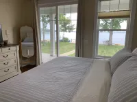 Beautiful waterfront home with private beach.