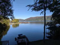 Lakefront with Amazing Mountain and Lake Views, Docks, Fire Pit, Kayaks and More