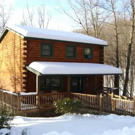 The Cardinal log cabin. Wrap around deck, firepit. Next to Pipestem resort park.
