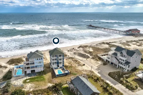 Oceanfront home with private hot tub & pool, ocean view, central AC, & W/D