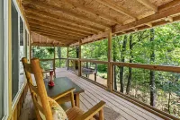 Cozy Creekside Cabin w/ Private Outdoor Sauna and Covered Deck Overlooking Creek