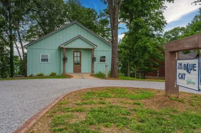 The Blue Cat: Family-Friendly Luxury Lakefront Retreat w/ Fire Pit, Sunset Views