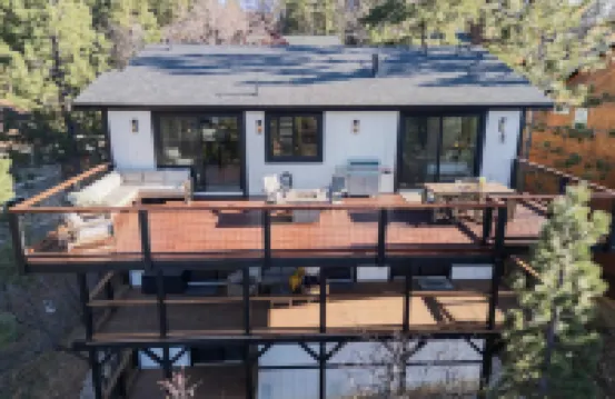 Modern Lodge Near Lake, Village, & Snow Summit Game Room, Decks, Firepit, Views