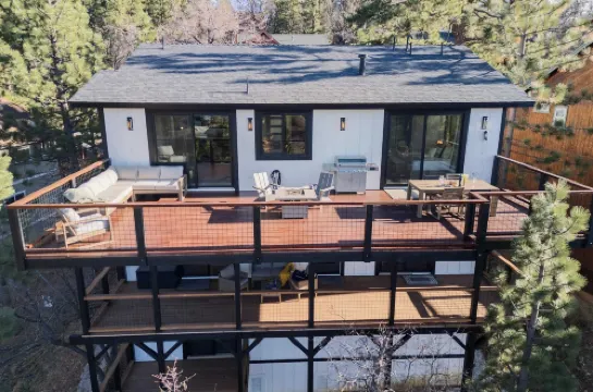 Modern Lodge Near Lake, Village, & Snow Summit Game Room, Decks, Firepit, Views