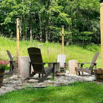Stream Side Cabin surrounded by woods + Fire Pit