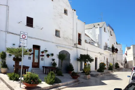 Villa Giorgia, with large garden 50 meters from the beautiful sea of Savelletri.