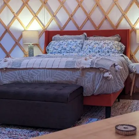 Private Yurt with AC & Heating.