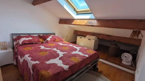 Village house with garage