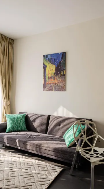 อพาร์ตเมนต์หนึ่งห้องนอนพร้อมห้องครัว