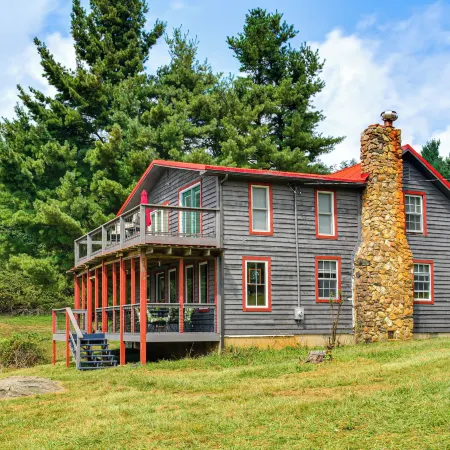 On 62-acre Farm! Waterfront Home w/ Decks & Views