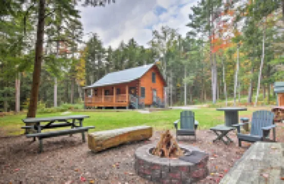 Cozy, Rustic Adirondack Riverfront Log Cabin, Rapids, Independence River