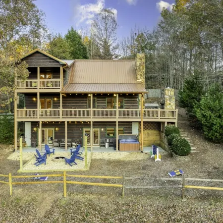 Breathtaking Views! Prime Location! Huge Game Room! Hot Tub! Fire Pit!