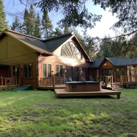 Adirondack Waterfront Lodge Close to Old Forge with A/C and Heated Garage