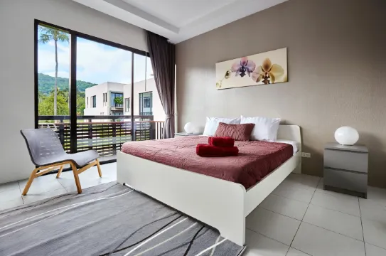 ห้องดีลักซ์ดูเพล็กซ์, 3 ห้องนอน, ห้องครัว, วิวภูเขา