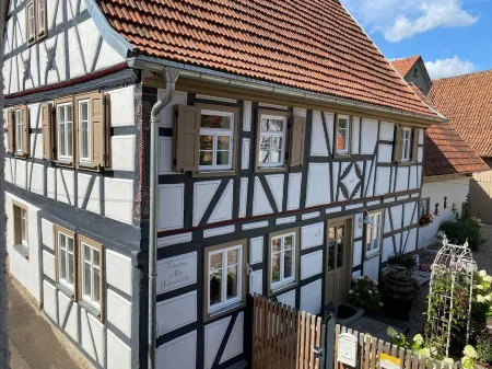 Romantic, Historic Half-Timbered House from 1623 - Stove & Infrared Sauna