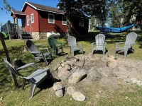 Red Cabin Retreat on Island Lake - Perfect for Fishing & Wildlife Lovers