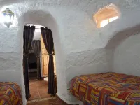 Troglodyte house with large patio and barbecue; Private and closed parking