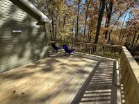 Secluded mountain home on over 10 wooded acres, modern, WiFi and pet friendly!