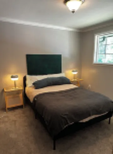 Unit surrounded by treesWasher and Dryer + Pet friendly!