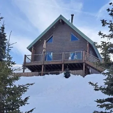 Beautiful cabin with amazing views.  By hiking, biking, skiing and trail riding