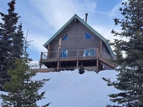 Beautiful cabin with amazing views.  By hiking, biking, skiing and trail riding
