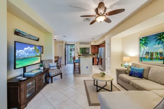 Tropical Ground Floor Unit at Mauna Lani Palm Villas w/ Beach Club Access