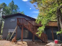 Beautiful remodeled 3 bed 2.5 bath cabin with a huge deck backing to the forest!