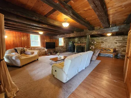 Charming re-imagined bank barn cabin.