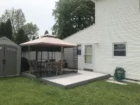 4.5 blocks to beach. Huge yard