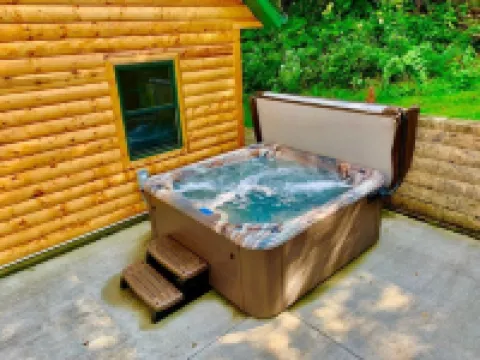 Log Cabin/ w hot tub, outdoor pool & pool table