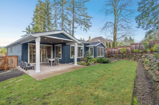 High End New Estate Home in Lake Oswego.  Private suite on 1st level w/o stairs.