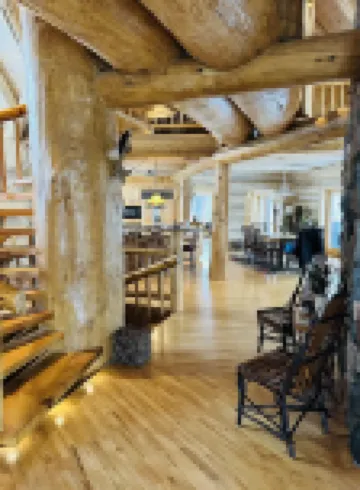 Total privacy, private beach, one of a kind full log home