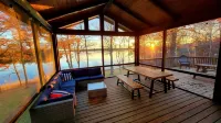 Private Newly Built Woman Lake Cabin with Detached Barn Style Bunk House