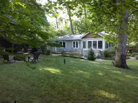 Bright Scandinavian-style cottage with large, private wooded yard