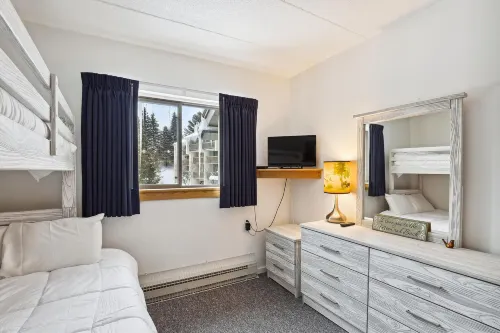 Cozy Living Room with Gas Fireplace and Balcony - Spacious Ski Retreat