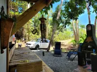 Secluded Jungle Cabin with outdoor tub, Sky Light and Fire Pit in Rincón