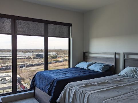 Skyline View at Star Metals Midtown, come relax on our rooftop pool!