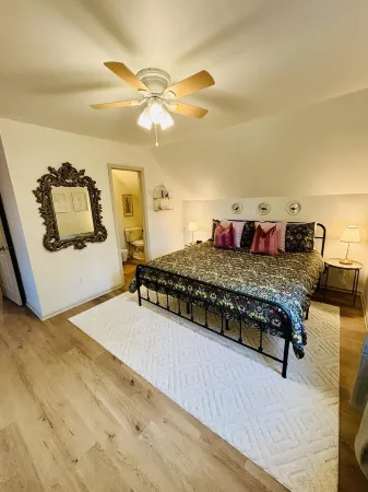 A charming cottage, recently renovated in a serene wooded area of Hanceville, AL