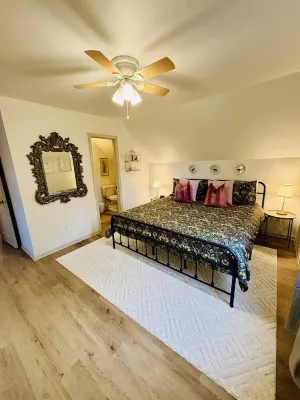 A charming cottage, recently renovated in a serene wooded area of Hanceville, AL