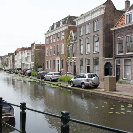 Canal house top floor in historic center Gouda