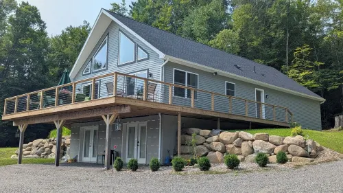 New 4-Bedroom, A-Frame, Ranch Home on Wooded Property Minutes from Lake George